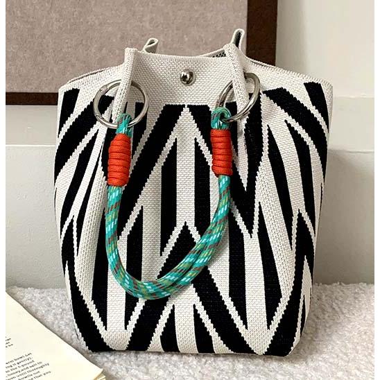 送料無料【セール】 お洒落 手提げ 幾何学柄 コンパクトサイズ ミニトートバッグ 　ba0523 | 