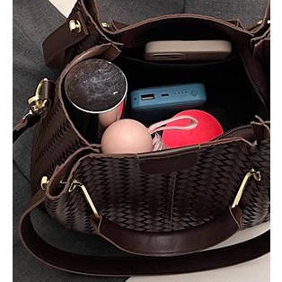 送料無料 レーディス レザー編み込みバケットバッグ 肩掛け トートバッグ 　ba0627 |  | 08