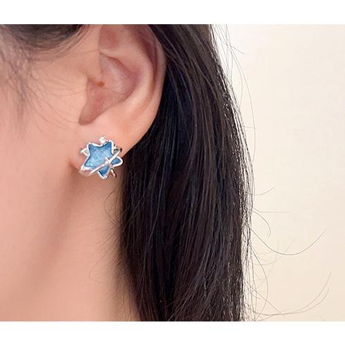 送料無料 レーディス エレガント ブルー星 デザインイヤリング    e01005b |  | 03