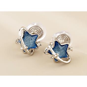 送料無料 レーディス エレガント ブルー星 デザインイヤリング    e01005b |  | 05