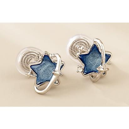 送料無料 レーディス エレガント ブルー星 デザインイヤリング    e01005b |  | 06