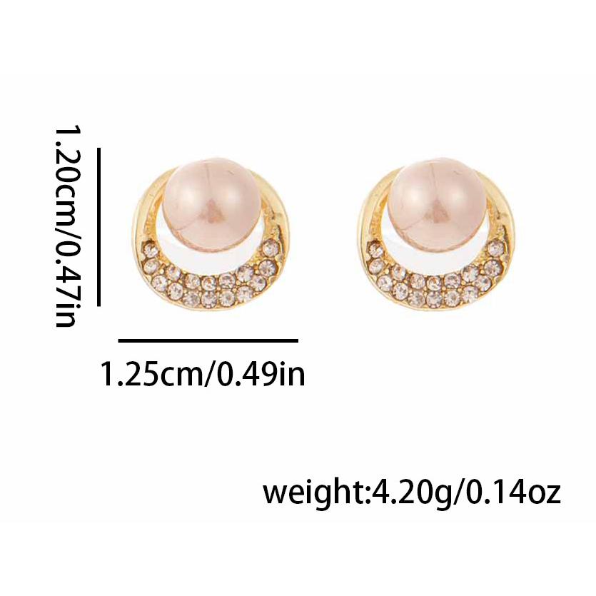 送料無料 レーディス エレガント パール付き円形 デザイン ピアス イヤリング　e0112 |  | 01