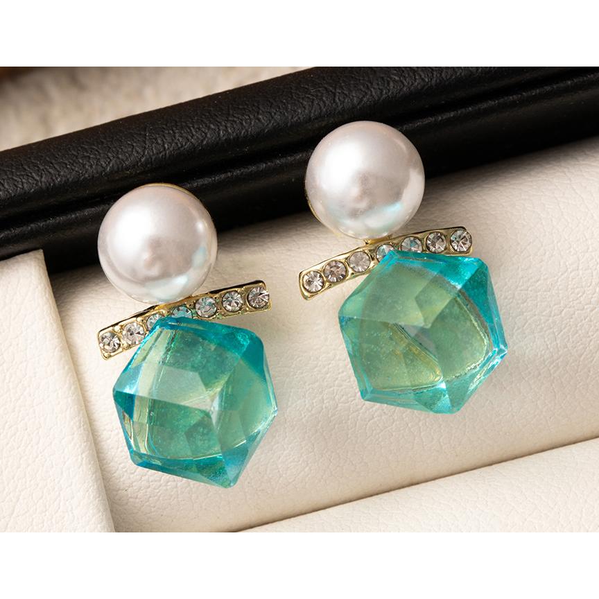 送料無料 レーディス エレガント パール 幾何学 デザイン ピアス　　e0128 |  | 03