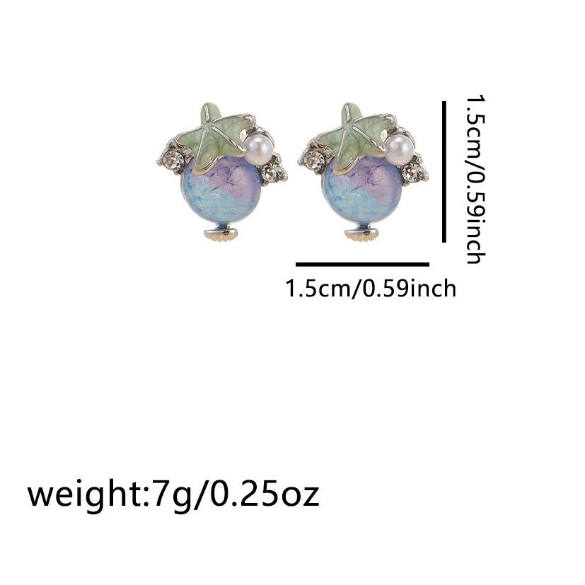 送料無料 レーディス オパール風 キュートな海物語 デザイン ピアス　　e0135 |  | 01