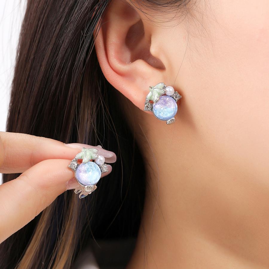 送料無料 レーディス オパール風 キュートな海物語 デザイン ピアス　　e0135 |  | 05