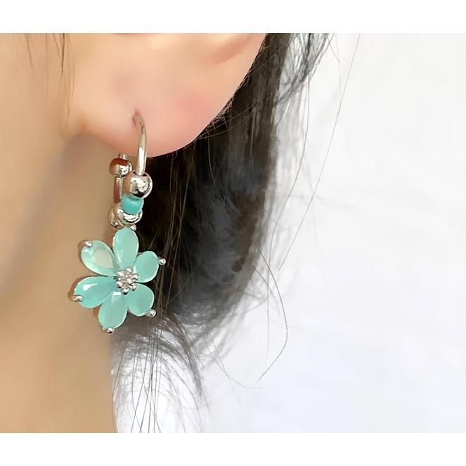送料無料 レーディス エレガント ゆらゆら フラワー デザイン ピアス　　e0179 |  | 02