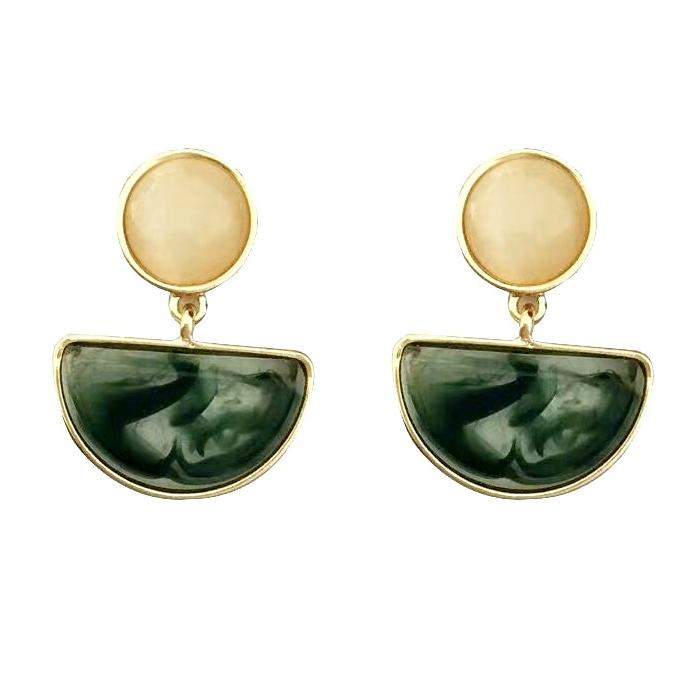 送料無料 レーディス 半円形 デザインイヤリング 　e0480b | 