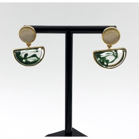 送料無料 レーディス 半円形 デザインイヤリング 　e0480b |  | 04