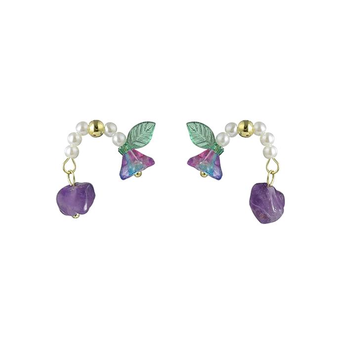 送料無料 レーディス エレガント ゆらゆら パール スズラン デザイン ピアス　　e0745 | 