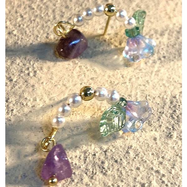 送料無料 レーディス エレガント ゆらゆら パール スズラン デザイン ピアス　　e0745 |  | 01