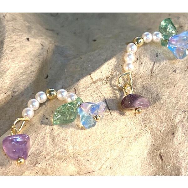 送料無料 レーディス エレガント ゆらゆら パール スズラン デザイン ピアス　　e0745 |  | 02