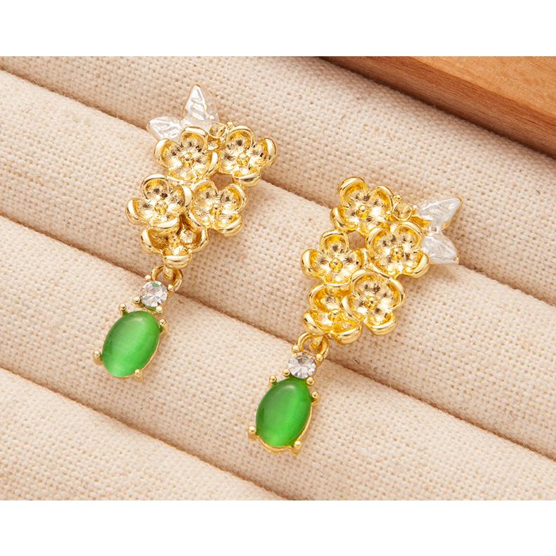 送料無料 レーディス エレガント フラワー葉っぱ デザイン ピアス　 e078 |  | 02