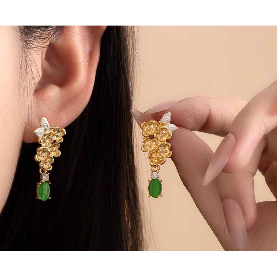 送料無料 レーディス エレガント フラワー葉っぱ デザイン ピアス　 e078 |  | 05