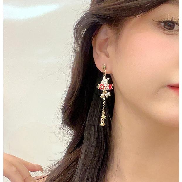 送料無料 レーディス ゆらゆら キュートな ウサギ アシンメトリーデザイン ロングピアス　e0809 |  | 05