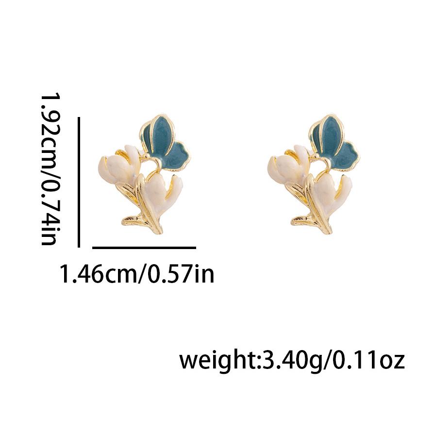 送料無料 レーディス エレガント 蝶々とフラワー デザイン ピアス   e080b |  | 01