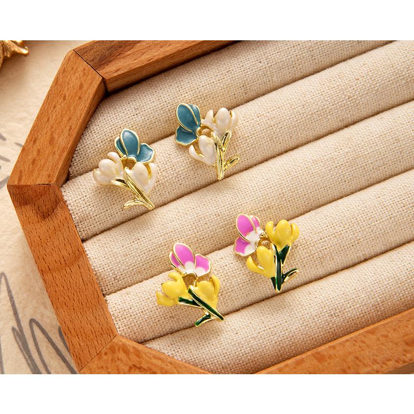 送料無料 レーディス エレガント 蝶々とフラワー デザイン ピアス   e080b |  | 02