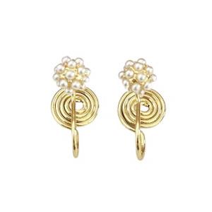 送料無料 レーディス エレガント パールフラワー ピアス    e0903a | 