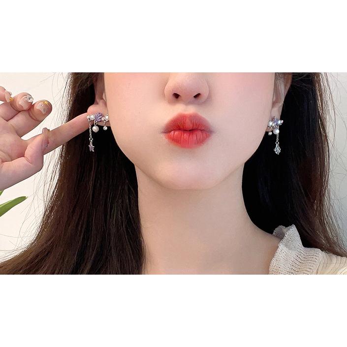 送料無料 レーディス ゆらゆら アシンメトリー 星と貝 デザイン ピアス 　e0963 |  | 04