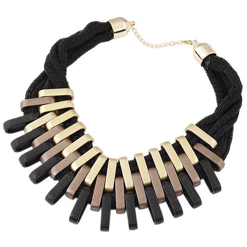 送料無料 ゴージャス Bigビジューモチーフ 網状ナイロンチェン ネックレス チョーカー　x512 | 