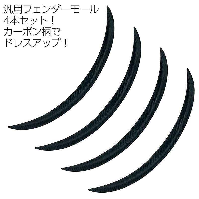 BSC Gravity 汎用フェンダーモール 43cm 4本セット カーボン柄 両面