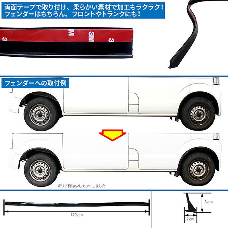 BSC Gravity 汎用 フェンダーアーチモール 3×120cm 2本セット