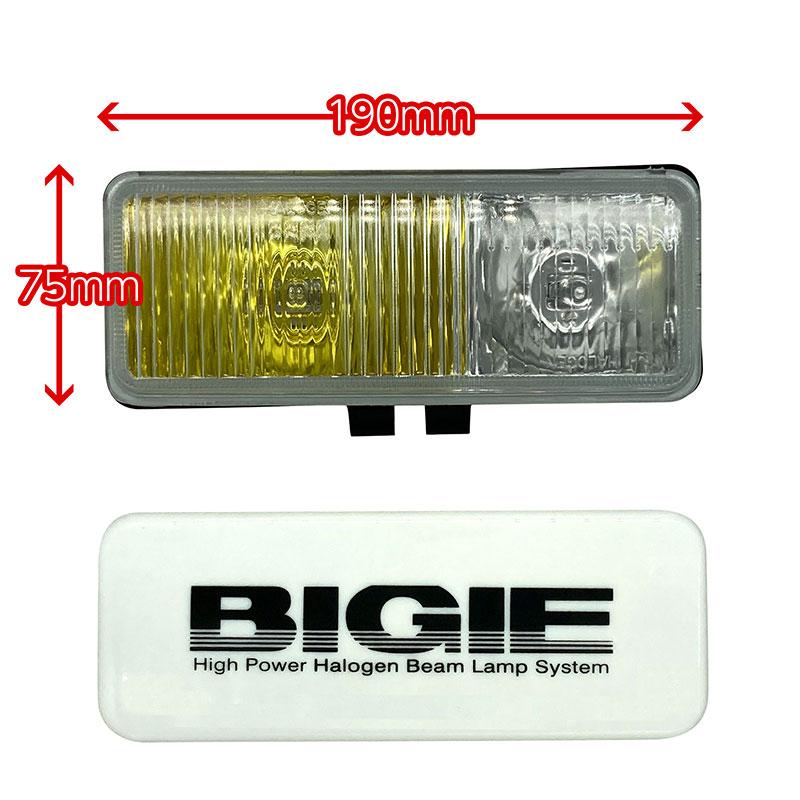 BSC Gravity 汎用 角型フォグランプ クリアー＆イエロー ツインガラス