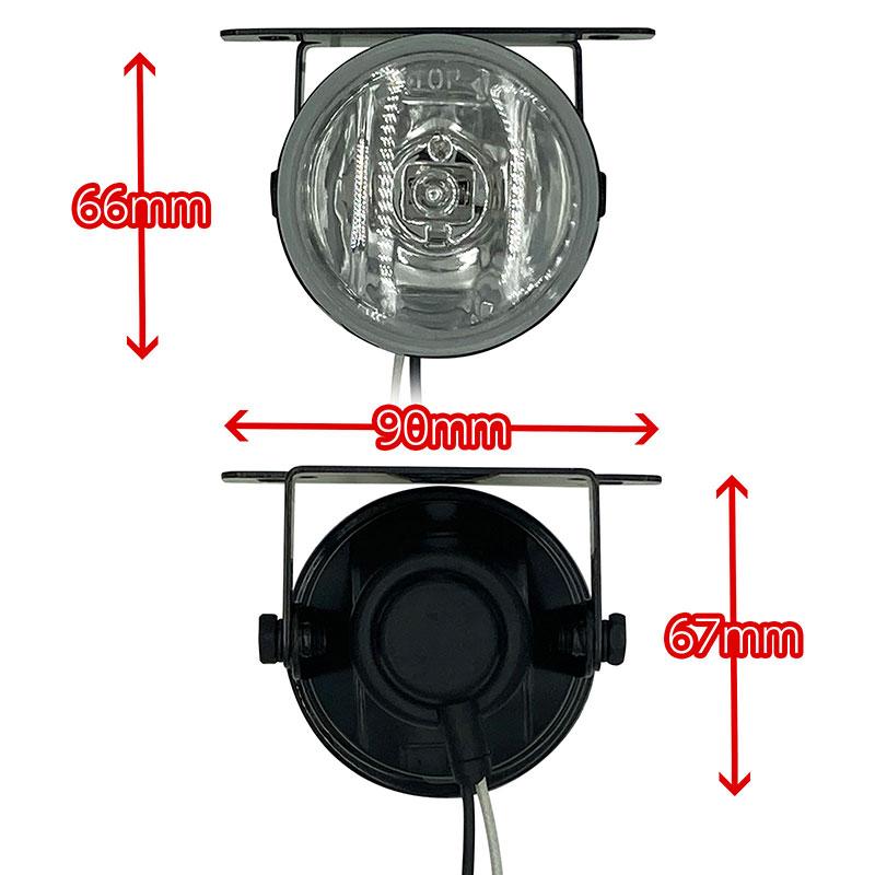 BSC Gravity フォグランプ 左右セット 汎用 丸型 クリア ガラスレンズ