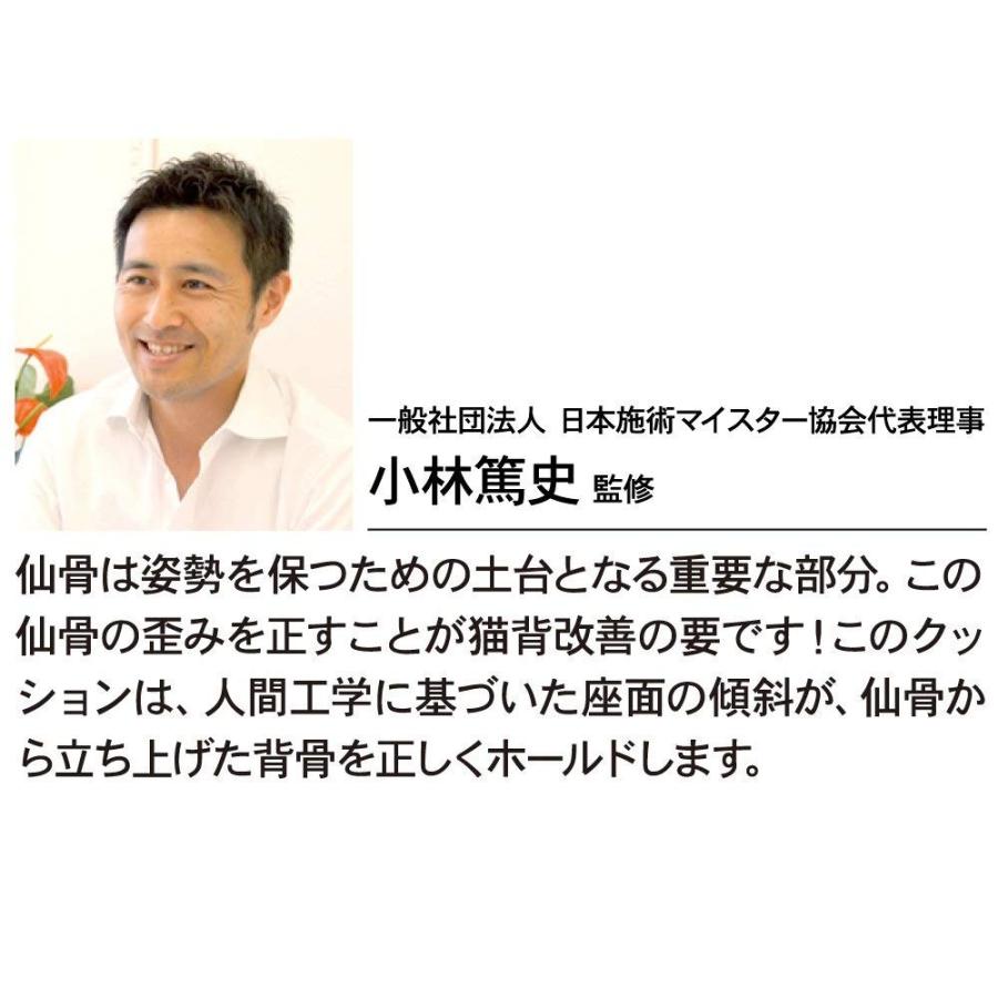 腰痛 仙骨クッション 仙律 クッション 姿勢 矯正 骨盤 背骨 快適 姿勢矯正 人間工学 リラックス ネコ背 猫背 腰回り｜emonostore｜05