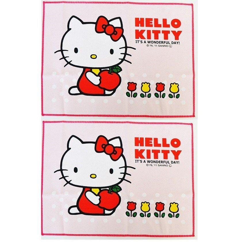 ハローキティ みずきりマット 2枚組 吸水 マット キッチン 日本製 ふきん 乾燥 シンク クロス 速乾 吸水 ※メール便ポスト投函配送 |  | 01