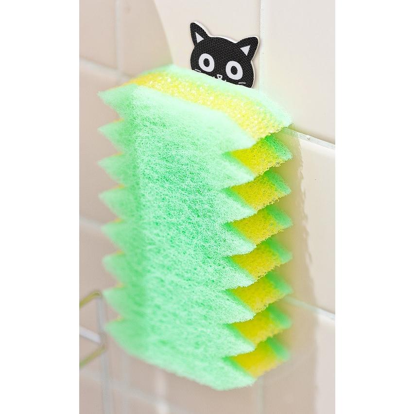 ネコの便利キャッチフック 3個組 ※メール便(ポスト投函) 洗面台 キッチン 台所 スポンジ ふきん 冷蔵庫 洗面台 浴室 日本製 |  | 03