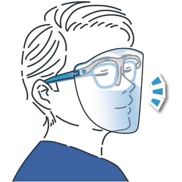 デザイン フェイスシールド (シールド３枚) 飛沫防止 感染防止 メガネの上からOK！ マスク 清潔 水洗いOK 軽量 日本製 |  | 04