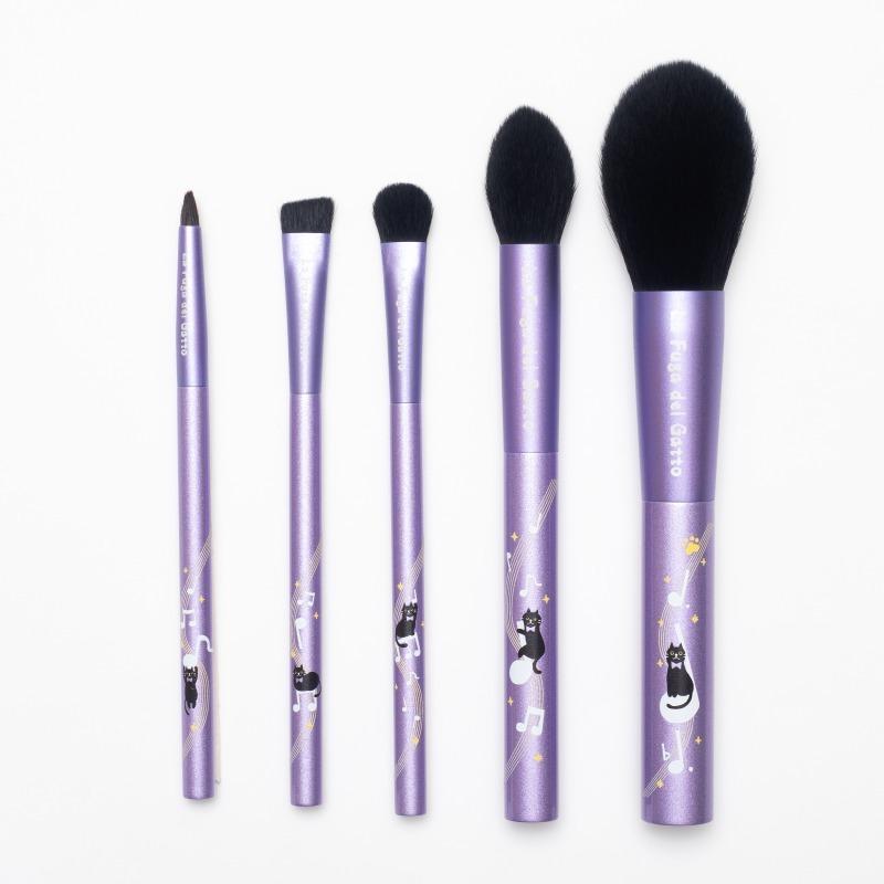 熊野筆 化粧筆 ネコのフーガ化粧筆5本セット 広島県 晃祐堂 書道筆