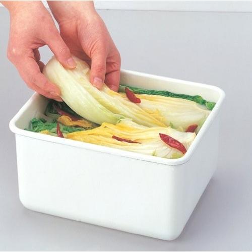 漬物＆保存容器 ホーローストックポット シリーズ (L 角型 HSP-KL) 7L