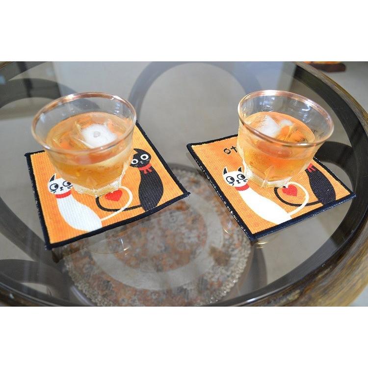 日本製 強力みずきりコースター 同柄2枚組　マイクロファイバー 水滴 コップ メール便(ポスト投函)対応商品 お洒落 吸水力 |  | 01