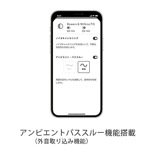Bowers & Wilkins True Sound 完全ワイヤレス・インイヤーヘッドホン チャコール PI5/C True