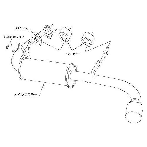 HKSマフラー リーガルマフラー スズキ ジムニー JB64W ジムニーシエラ JB74W スズキ JB64W