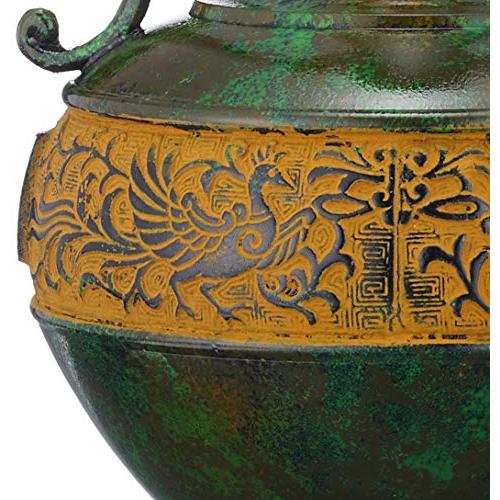 竹中銅器 銅製花瓶 竜耳瑞鳥 106-55 