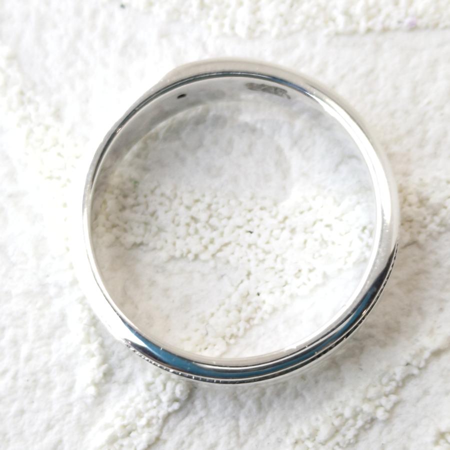 ブラックライン曲面リング ジルコニア シンプル系 sv925 シルバー925 シルバーリング |  | 04