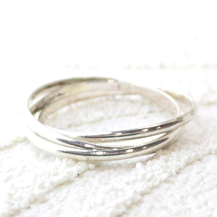 極細3連リング シンプル 各1.2mm幅 sv925 シルバー925 シルバーリング |  | 02