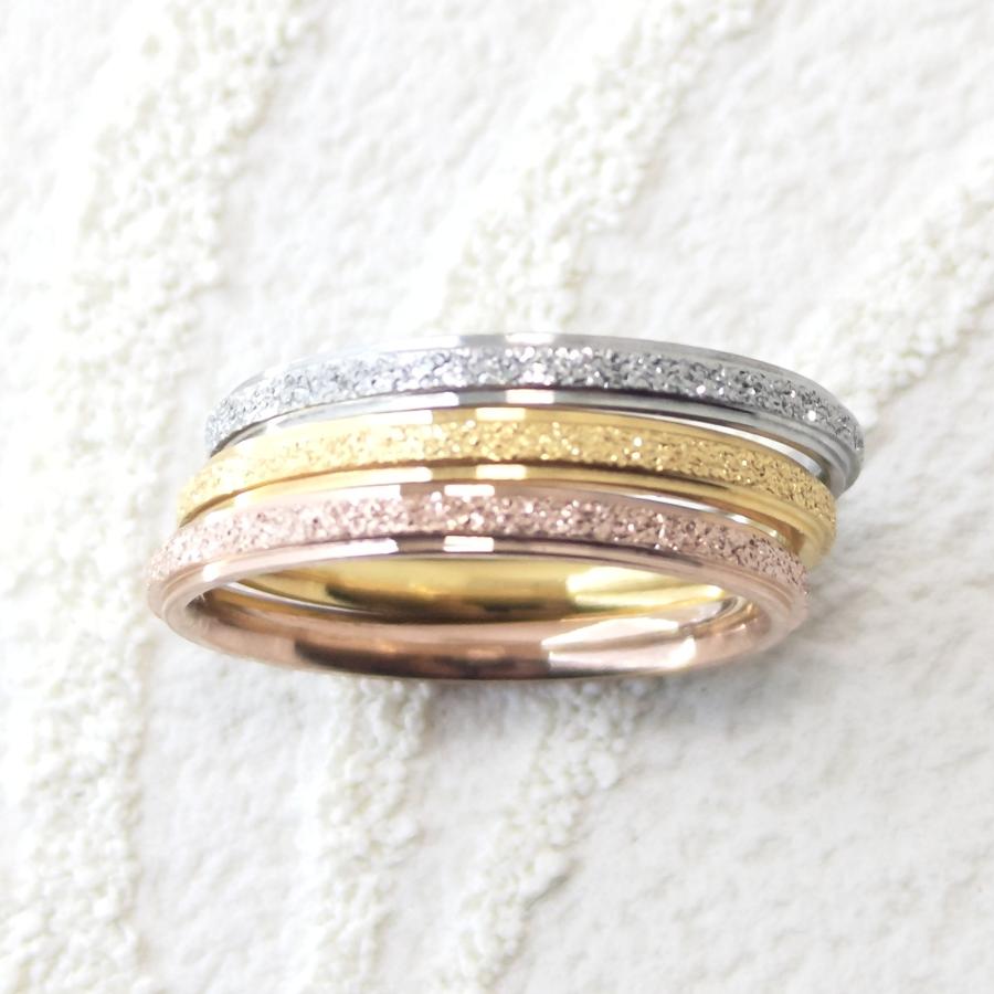 刻印可能 ペアリング(指輪2個) 3カラーから選択 細身の2ｍｍ幅 フロストデザイン サージカルステンレス 金属アレルギーの方にも |  | 03