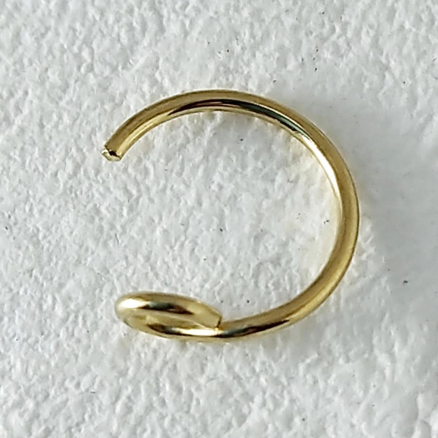 穴不要フェイクピアス 鼻や唇に ゴールドリングタイプ/20ゲージ サージカルステンレス シンプル 激安価格 |  | 01