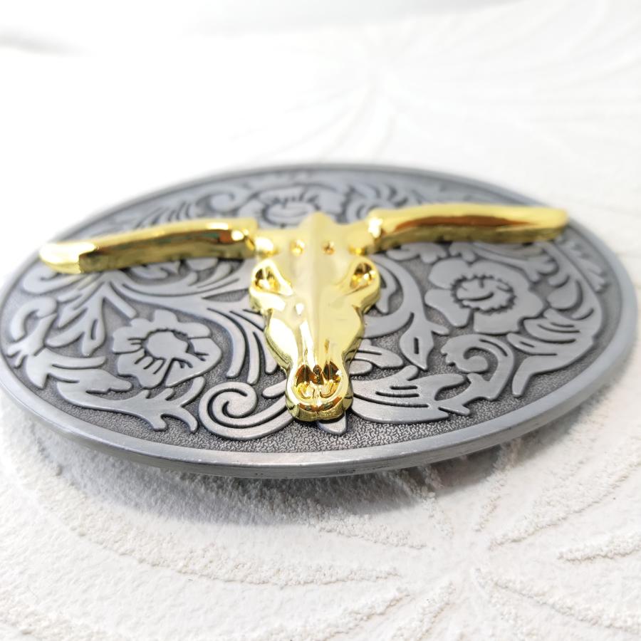 ゴールドブルスカル 骸骨 ベルト用デザインバックル プレゼントにもオススメ！ |  | 01