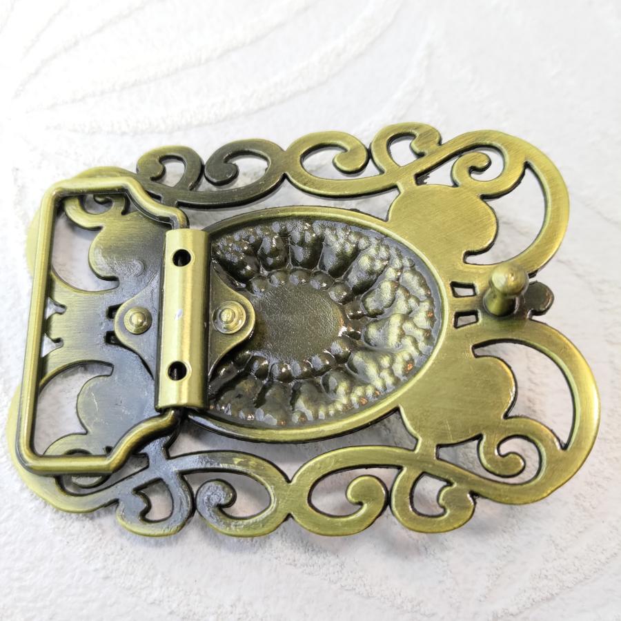 ゴールド/ターコイズデザイン ベルト用デザインバックル プレゼントにもオススメ！ |  | 02