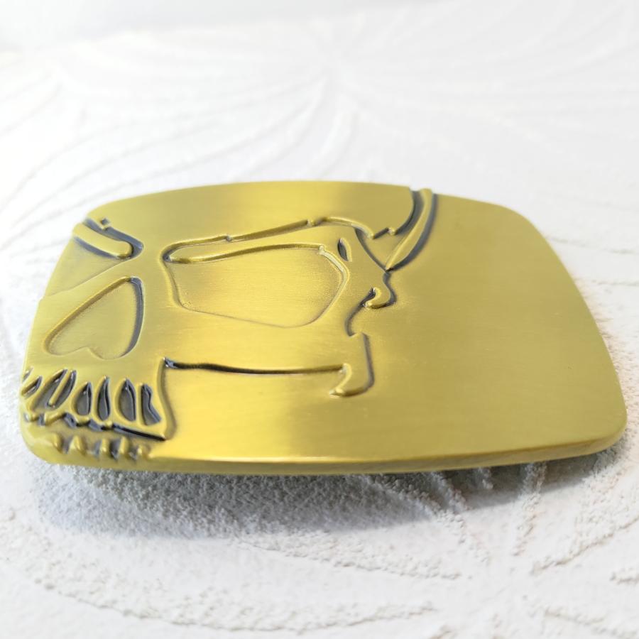 ゴールド スカル/骸骨デザイン ベルト用デザインバックル プレゼントにもオススメ！ |  | 01