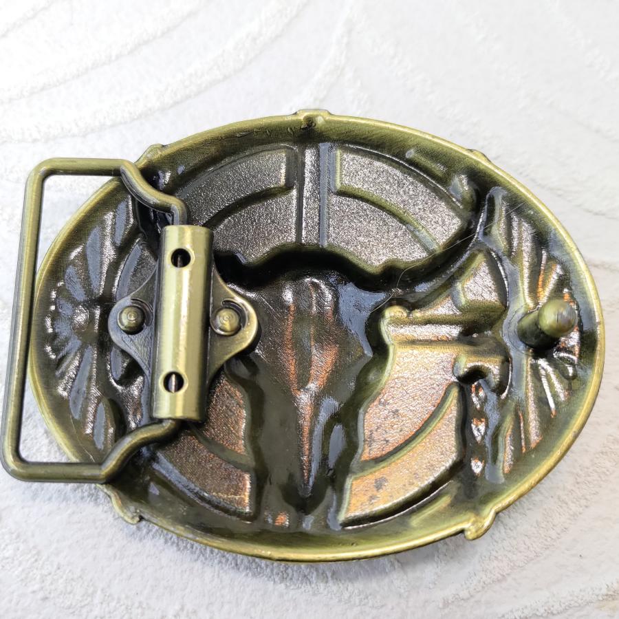 ゴールド ブルスカルデザイン ベルト用デザインバックル プレゼントにもオススメ！ |  | 02