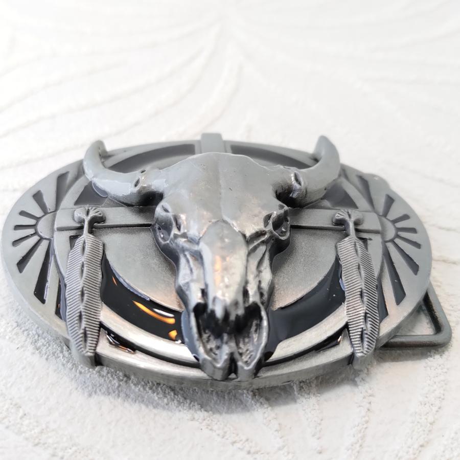 シルバー ブルスカルデザイン ベルト用デザインバックル プレゼントにもオススメ！ |  | 01