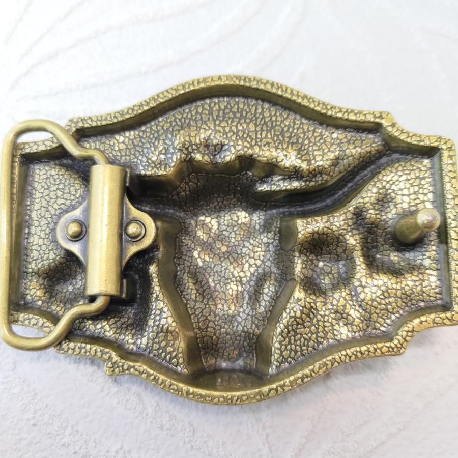 カウボーイデザイン ゴールドタイプ ベルト用デザインバックル プレゼントにもオススメ！ |  | 02