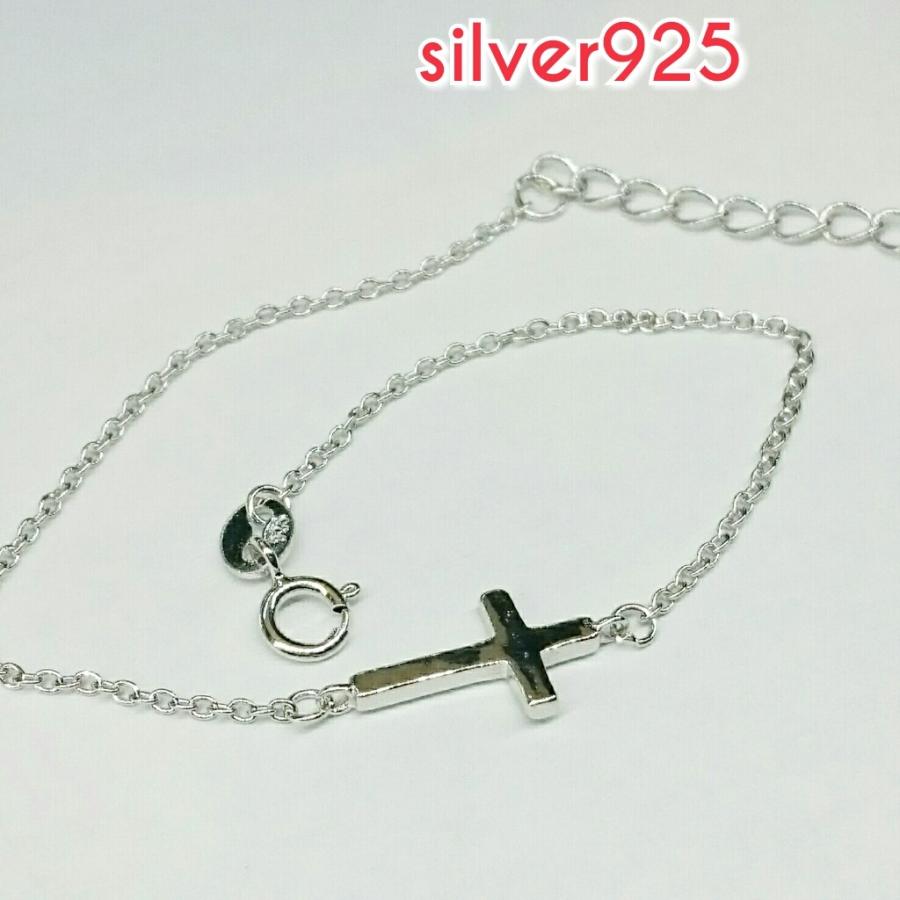 ブレスレット クロス 十字架 約16センチ〜19センチ 激安 シルバー925 | 