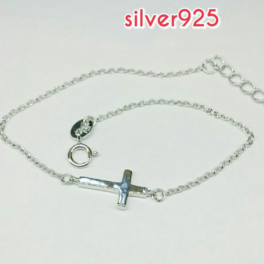 ブレスレット クロス 十字架 約16センチ〜19センチ 激安 シルバー925 |  | 01