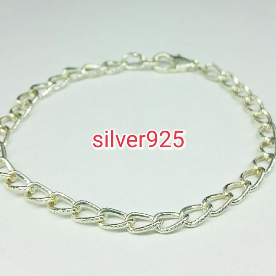 ブレスレット 喜平タイプ 約17.5センチ シンプル 激安 シルバー925 silver925 在庫のみ｜emphasize